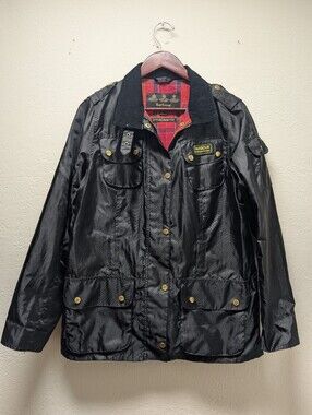Women's Vintage The Original Barbour Tartan Jacket Sz 12 Rain Wear Utilitarian